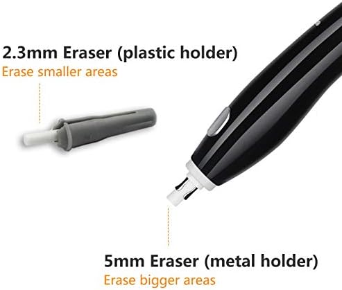 AFMAT Electric Eraser for Artists, Rechargeable Electric Eraser Kit, 140 Refills for Drafting, Electric Pencil Eraser - Battery Operated for Drawing Pencils, Crafts, Arts EE04(Black)