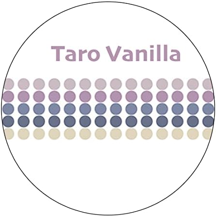 YUBBAEX Morandi 5/16" Dot Washi Tape Round Stickers 1250 Dots Stickers for Bullet Journal Planner Scrapbooking 2 3/8" x 10‘ (Taro Vanilla)