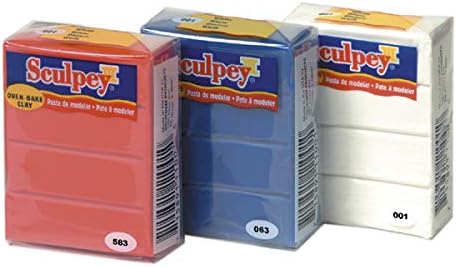 Polyform Sculpey III Polymer Oven-Bake Clay, White, Non Toxic, 2 oz. bar, Great for modeling, sculpting, holiday, DIY, mixed media and school projects.Great for kids & beginners! | Polymer Clay, Perfect for Jewelry, Home Decor, and General Crafting