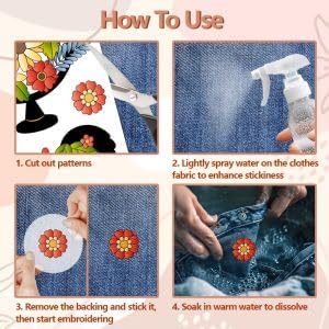 peacoblue Bible Verses and Flower Stick and Stitch Embroidery Patterns