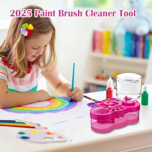 Paint Brush Cleaner Tool, Paint Brush Washer with Water Circulation, Purple