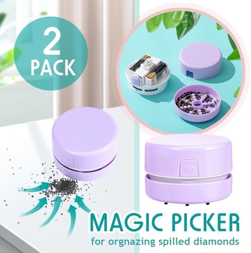 Honoson 2 Pcs Diamond Painting Tool Cleaner for Diamonds, Light Purple