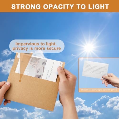 Silunkia 100 Packs Brown Blank Greeting Cards with Envelopes 5 x 7