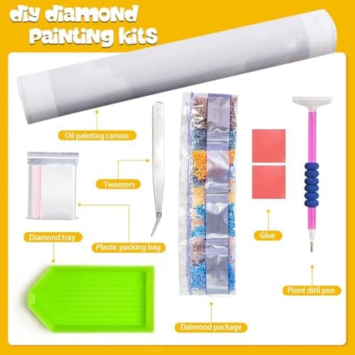 JAKI Diamond Art Painting Kits for Adults,Cartoon Diamond Art 12x16 inch