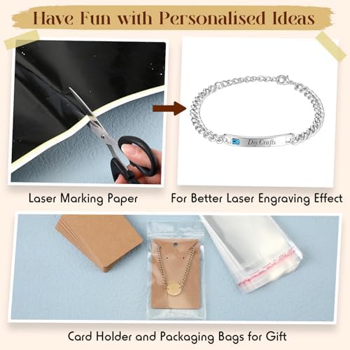 Quelay 99 Pcs Laser Engraving Materials Bulk 46 Jewelry Making Accessories