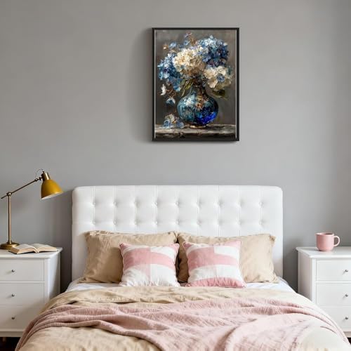 Hydrangea Diamond Art Kits for Adults Round Diamond Painting 12x16 Inch