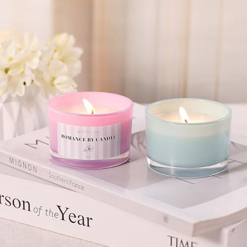 12 Pcs 4 oz Assorted Glass Candle Jars with Lids& Labels for Candle Making