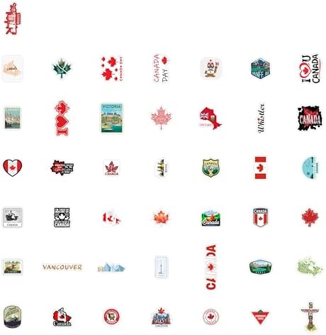 Canada Stickers for Water Bottle and Laptop - Canada Party Supplies & Decorations, Waterproof Vinyl Decals, Canadian Flag and Culture Stickers, Gifts for Women & Men