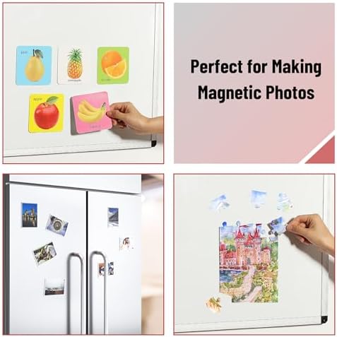 Mr. Pen- Adhesive Magnetic Sheets, 3.5" x 2", 25 Pack, Cuttable Magnets Flexible Magnet Sheets with Adhesive for Crafts Photos, Classroom Decorations, Easy Peel and Stickers for Planning