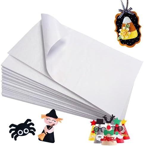 Jtnohx Self Adhesive Felt Sheets Adhesive Backed Felt Fabric White 4"x8"