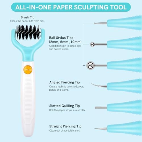 CYFUN DESIGN All-in-One Paper Sculpting Tool Kit & Die Brush for Card Making & Scrapbooking