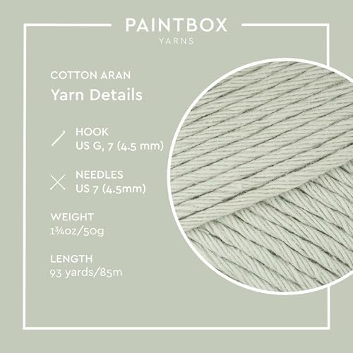 Paintbox Yarns 100% Cotton Aran Yarn 1.76oz / 50g, 93yds / 85m