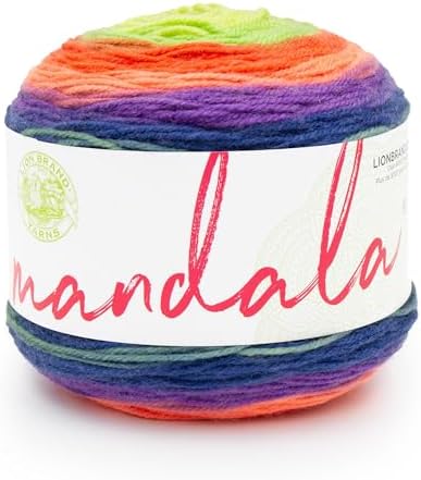 Lion Brand Yarn, Mandala DK Crochet Yarn, Slimer, Multicolor, 1 Pack