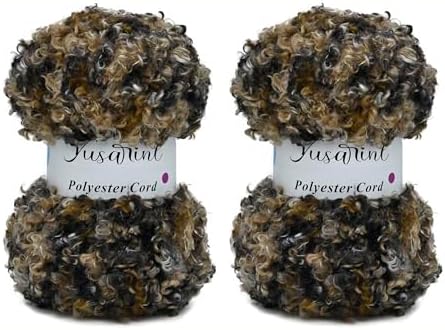 (32 Colors Available) Yusarinl 2 Skeins Teddy Bear Yarn,Fuzzy Yarn for Crochet Polyester Plush Fur for Crafts Fluffy Fuzzy for Knitting(6.7 oz, 80 yds)-Puppy