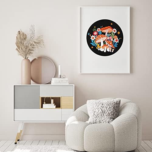 Louise Maelys Mushroom Embroidery Kit for Beginners, DIY Adults Needlepoint
