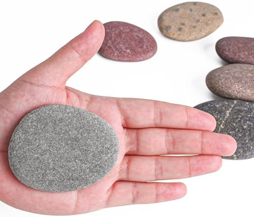 River Rocks for Painting 100 Pcs Large 2-3 Inch Flat Smooth Painting Stones Craft Rock to Paint for Kids Crafts Painting Bulk