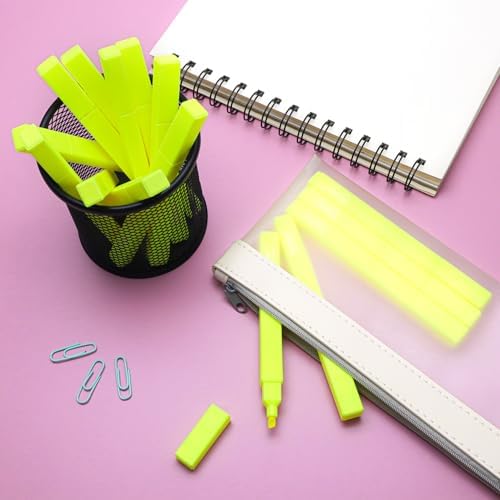Vitoler Yellow Highlighter, Quick Dry,Cute Chisel Tip 5pcs | Dry Fast,long lasting high quality for bible study,books,journal,writing,school office