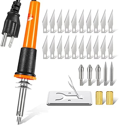 Honoson 30 Pcs Hot Knife Cutting Tool Kit for Carving Foam Cloth Stencil