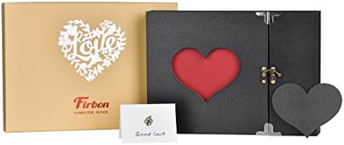 Firbon Scrapbook Album, DIY Photo Album with Black Pages Memory Book