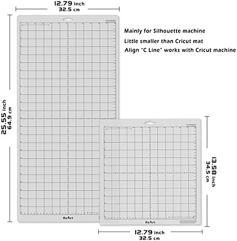 Standard Grip Cutting Mat for Silhouette Cameo - 12" x 24" 4 Pack 12"x12" 4 Pack Adhesive Cut Mat Replacement Set Matts Vinyl Craft