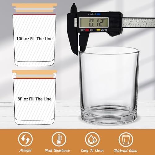 SUPMIND 10oz Clear Glass Candle Jars with Lids, 30pcs for Candle Making