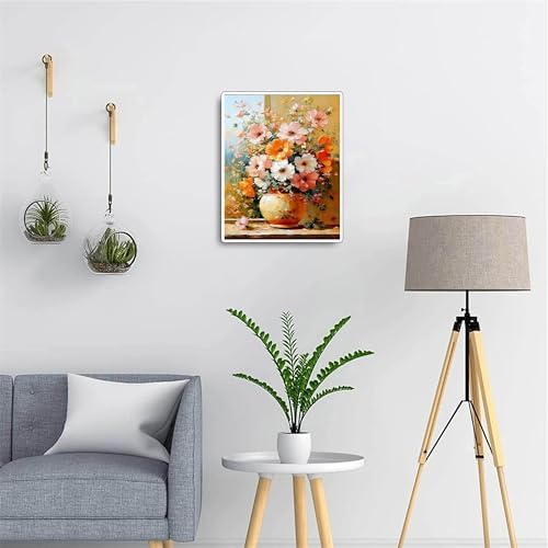 Flower Paint by Numbers Kit for Adults,Wild Daisy Adult Painting by Numbers for Beginner on Canvas,DIY Painting Kits for Home Wall Decor,Gifts (Flower5)