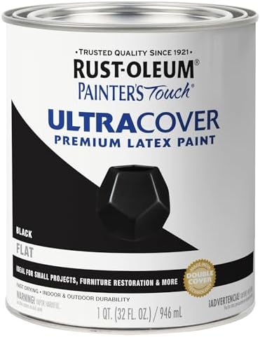 Rust-Oleum Painter's Touch Latex Brush-On Paint, Flat Black