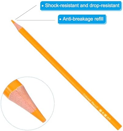 PATIKIL Medium Yellow Colored Pencils Set,6 Pcs Oil Color Pencils Wooden Coloring Drawing Pencil for Artists Art Painting