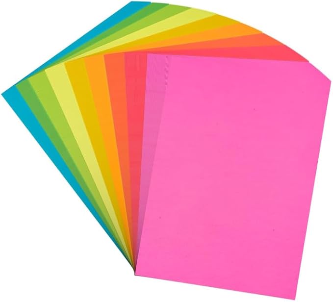 Colored Print&Copy Paper 8.5x11 Inches,180 Sheets 9 Colors Pastel A4 Printer Paper 20 lb/90GSM Colored Multipurpose Computer Pastel Paper for Office Printer School Cutting DIY