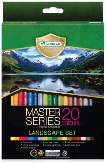 MASTERART Colored Pencils Master Series 20 Colors in Special Collection for Kids and Adults Coloring (LANDSCAPE SET)