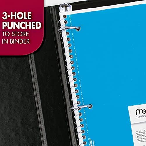 Mead Spiral Notebook, 12 Pack, 1 Subject, Wide Ruled Paper, 7-1/2" x 10-1/2", 70 Sheets per Notebook, Colors Will Vary (930202-ECM25)