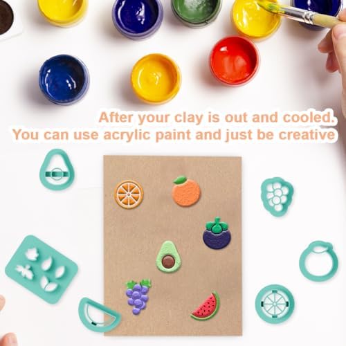 beinkmake 17Pcs Fruit Polymer Clay Cutters Pineapple Clay Earrings Cutters