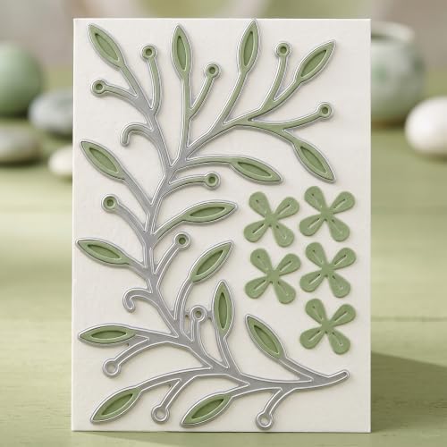 Grevosea Flowers Cutting Dies for Card Making, 4.5x3 Inch Metal Die Cuts