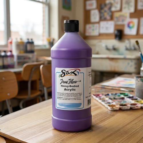 Sax Heavy Body Acrylic Paint for School and Arts and Crafts Use, Violet, 1 Quart