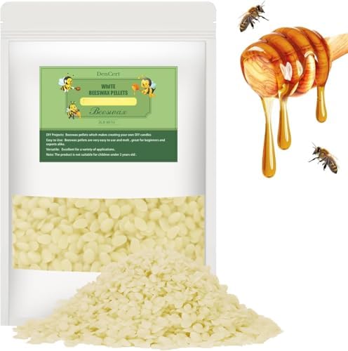 Beeswax Pellets Beeswax Triple Filtered Beeswax Pastilles for Candle Making Great for DIY Projects (2LB)