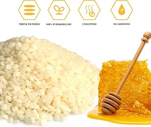TRINIDa White Beeswax Pellets 10LB, Organic White Beeswax, Beeswax for Candle Making, Body, Skin Care DIY, Lip Balm and Soap Making Supplies