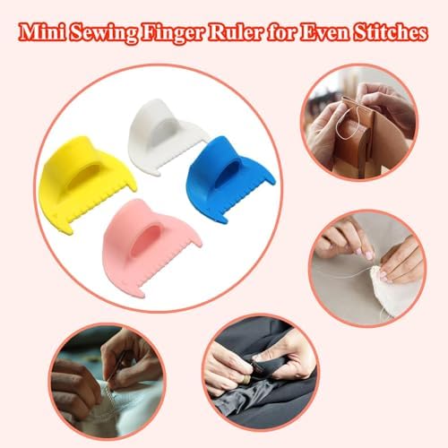4Pcs Edge Stitch Lock and Sewing Gauge,3mm/4mm Edge Sewing Lockranding Tool