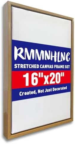 Yellow Blank Canvas with Floating Frame, 16x20 Inch, 1 Pack