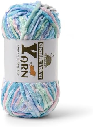 Chenille Crochet Candyfloss Yarn 1 Pack