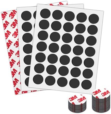 Magnetic Dots with Adhesive Tape,Circle 3/4" x 0.08" Self Sticky Small Magnets for Family Activities,Peel and Stick Round Magnet for Sticker/Cards/Picture/Poster(Pre-Cut 105 Pieces)