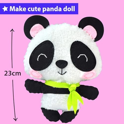 KRAFUN Panda Sewing Kit for Kids Ages 8-12 - No Scissors No Glue