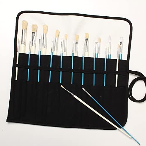 Funny live Paint Brush Holder Art Supplies, Artist Brush Holder & Storage Organizer Roll-Up Case Bag, Protect Acrylic Oil Watercolor Paintbrushes (Starry Night 20 Slot Pockets)