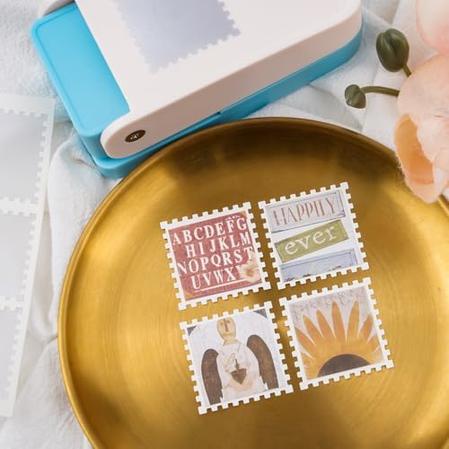 Square Stamp Punch, 1.5 inch Stamp Punch, Large Square Postage Stamps Puncher, Lever Paper Punches for Crafting, Stamps Hole Punches, SquarePaper Puncher Shapes for Crafting DIY Scrapbooking
