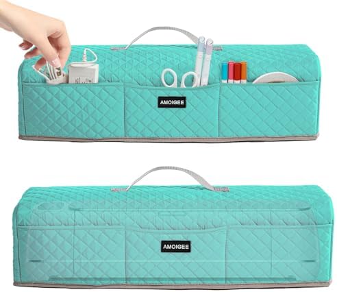 AMOIGEE Padded Dust Cover for Criicut Maker 4, Maker 3, Maker, Explore 4, Explore 3, Explore Air 2, Protective Machine Cover with Handle, Storage Pockets for Craft Accessories and Suppliers