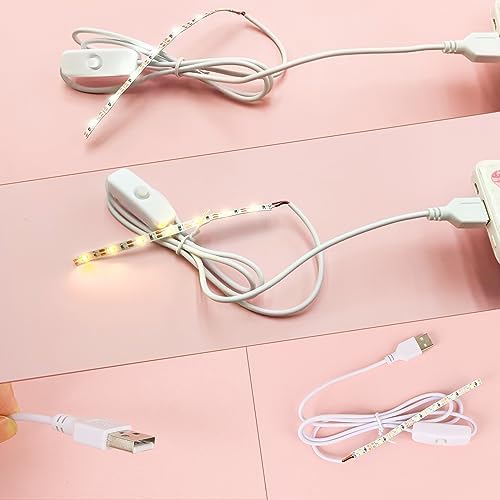 4Pcs Resin Silicone Mold Project Accessories USB Long Light Strip for DIY Luminous Epoxy Casting Craft Desktop Ornaments Table Home Decorations