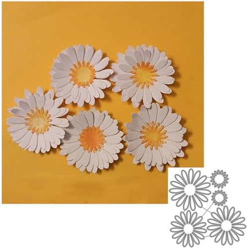Scrapbooking Die-Cuts for Card Making, Christmas Metal Cutting Dies, Paper Craft Punch Template, Background Embossing Stencils, DIY Album Décor (Flower D)