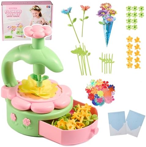 POP JOY DIY Paper Flower Craft Kit for Kids, Make Flower Bouquets