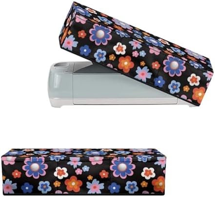 Binienty Black Hippie Flower Die-Cute Maker Covers Protective Dust Cover Compatible with Cricut Maker 3, Cricut Explore, Cricut Air 2, Cutting Machines Accessories