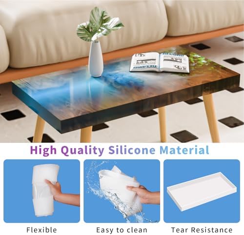 Extra Large Epoxy Resin Mold 22.63x11.81x1.38in, Reusable Resin Molds