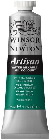 Winsor & Newton Artisan Water Mixable Oil Paint, 37ml, Phthalo Green (Blue)